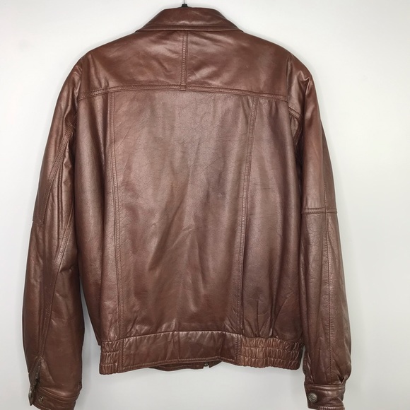 Vintage Wilson Men’s Brown Leather Jacket Sz L - Picture 8 of 12